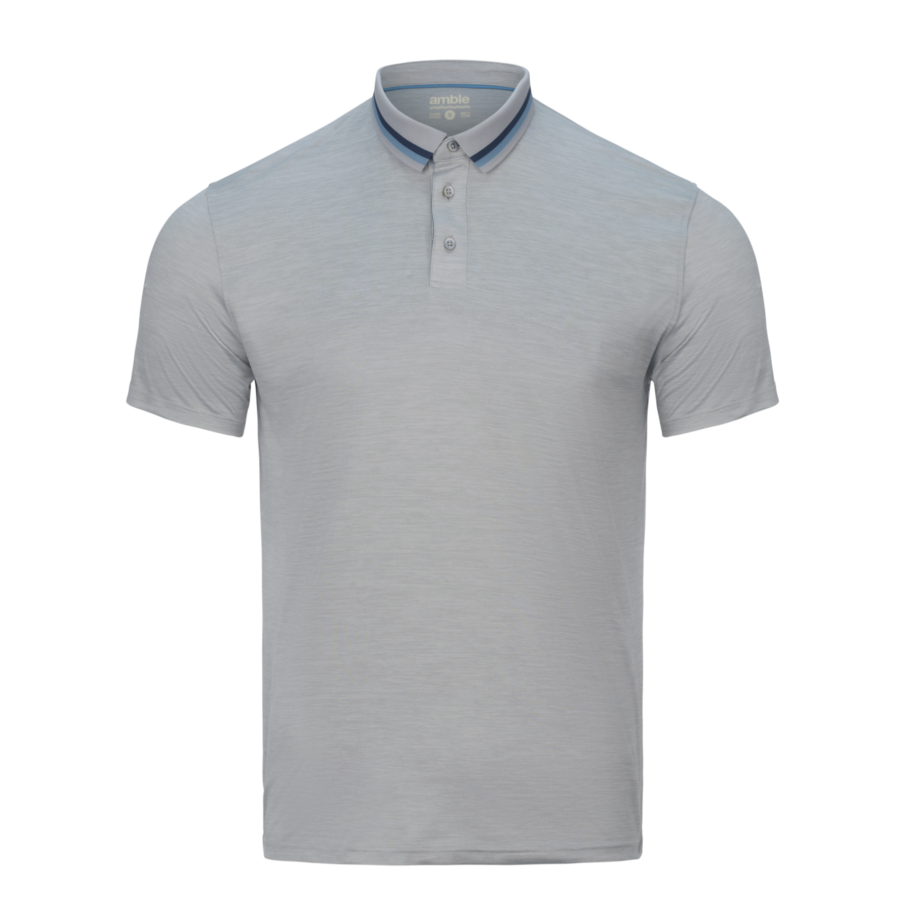 Offshore Tipped Polo - Grey Heather – Amble Clothing