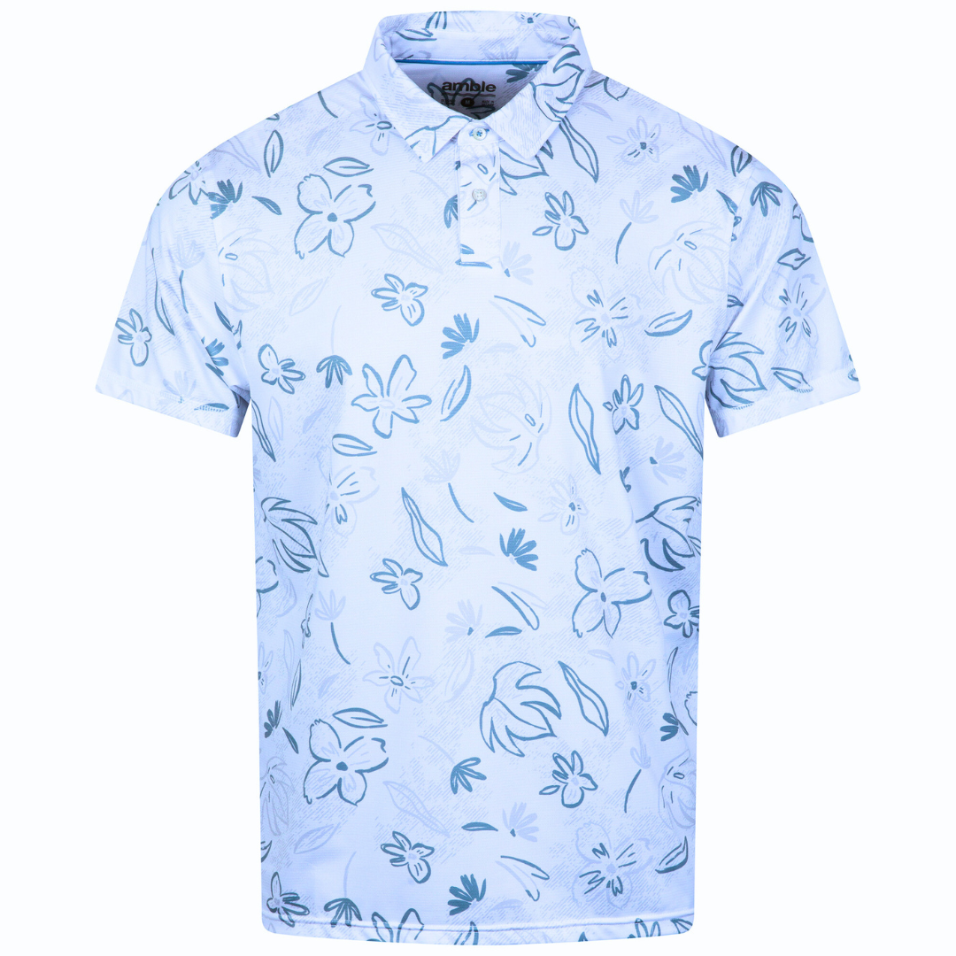 Viewpoint Print Polo Leafy