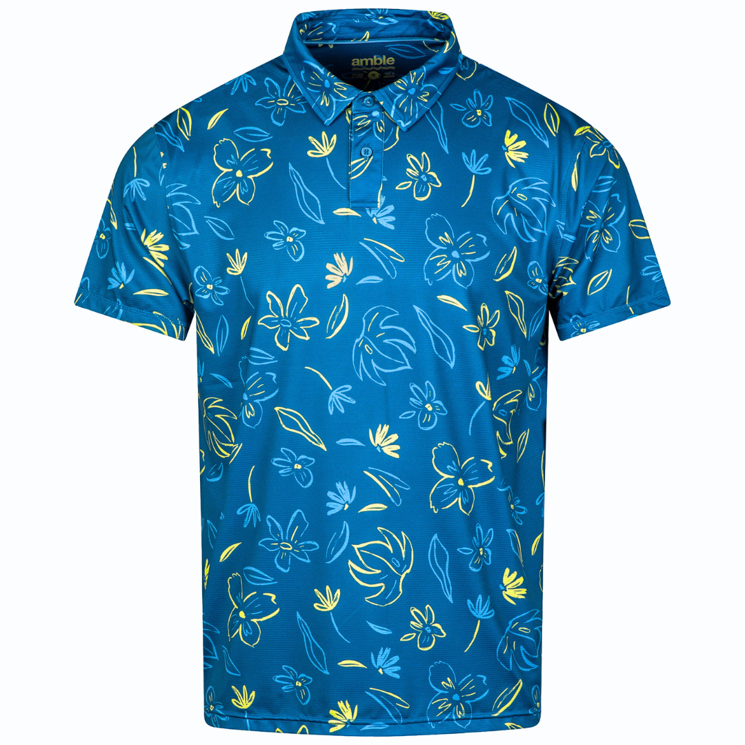 Viewpoint Print Polo Leafy