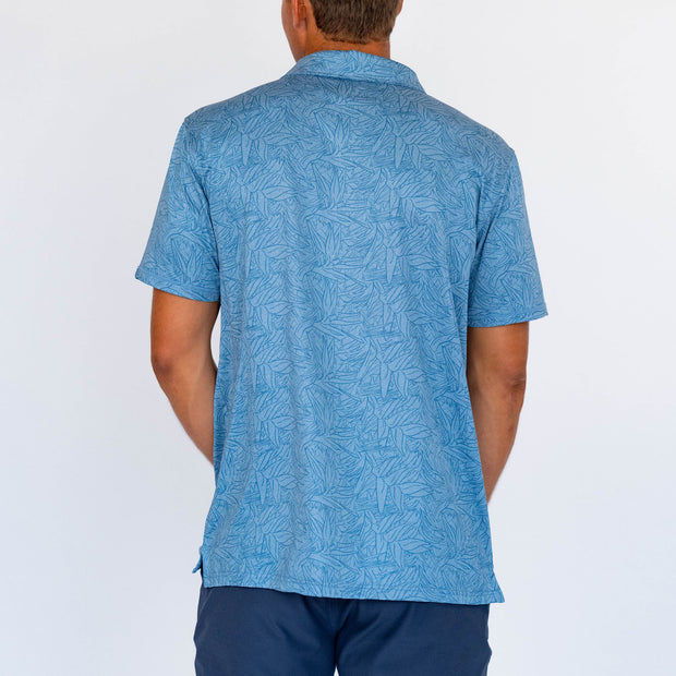 Viewpoint Birdseye Mesh Print Polo Floral