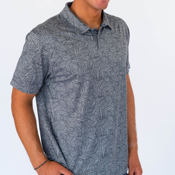 Viewpoint Birdseye Mesh Print Polo Floral