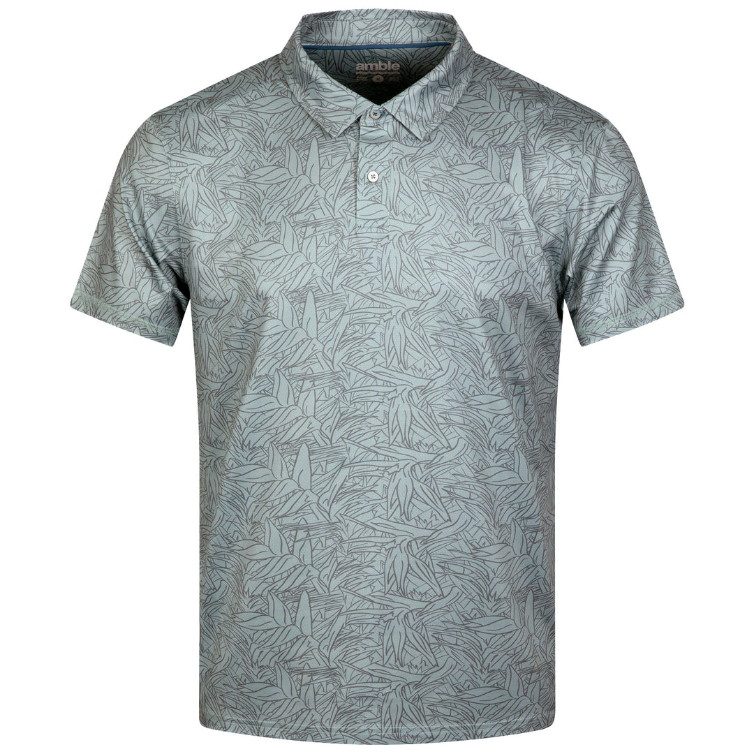 Viewpoint Birdseye Mesh Print Polo Floral