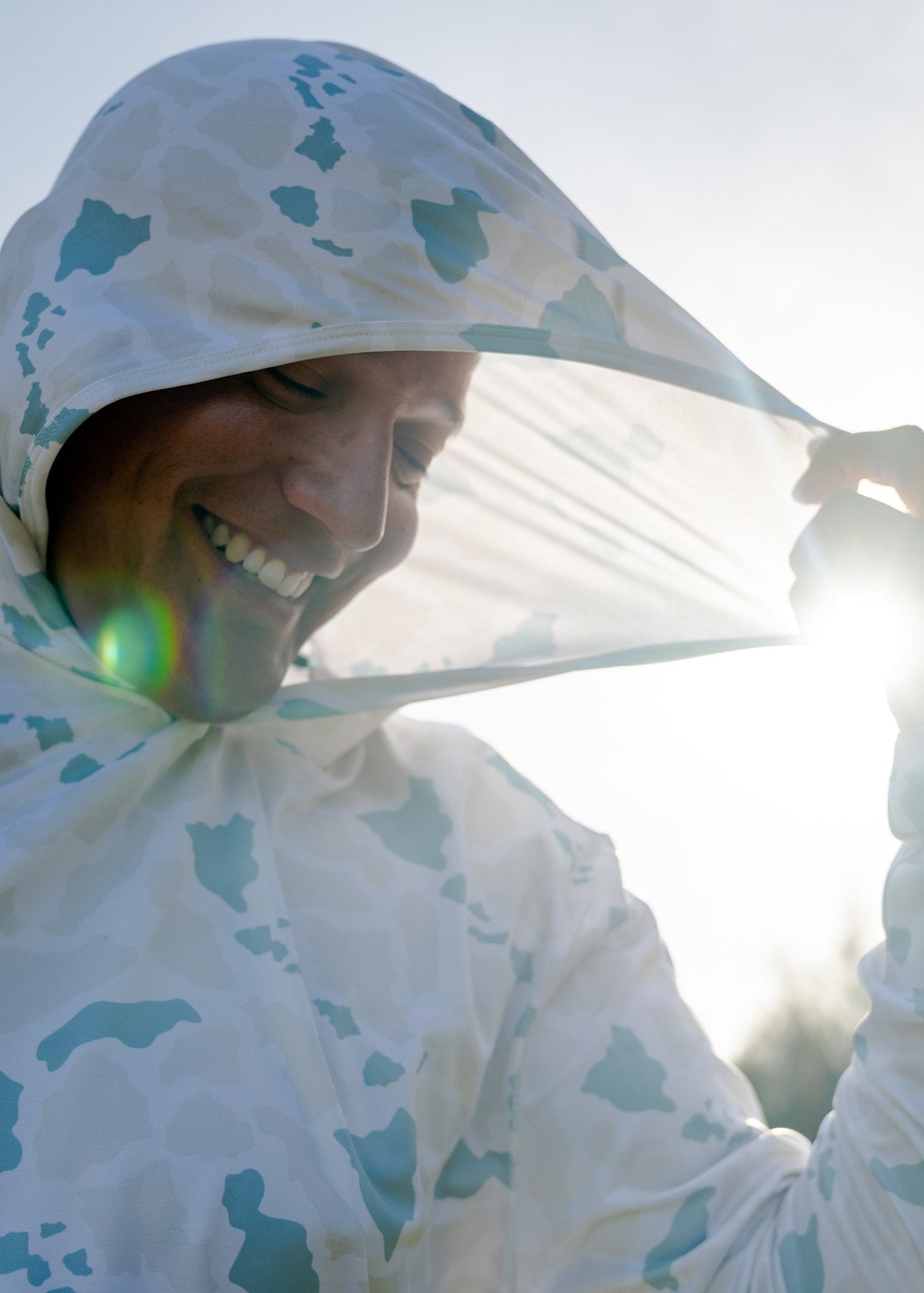 Offshore Hoodie Camo - Topo Camo Seafoam – Amble Clothing