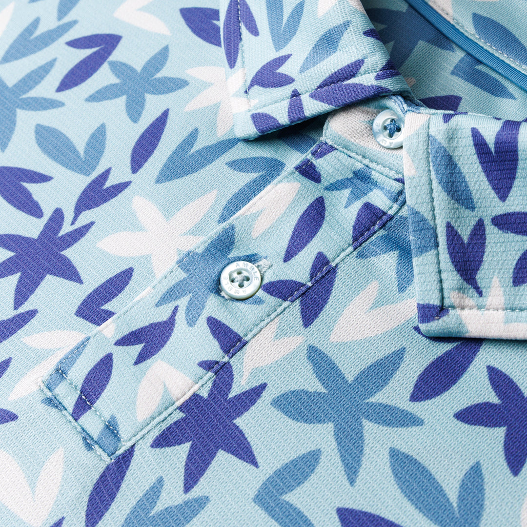 Viewpoint Print Polo Sunrise - Seafoam