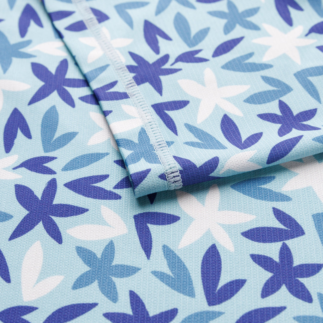 Viewpoint Print Polo Sunrise - Seafoam