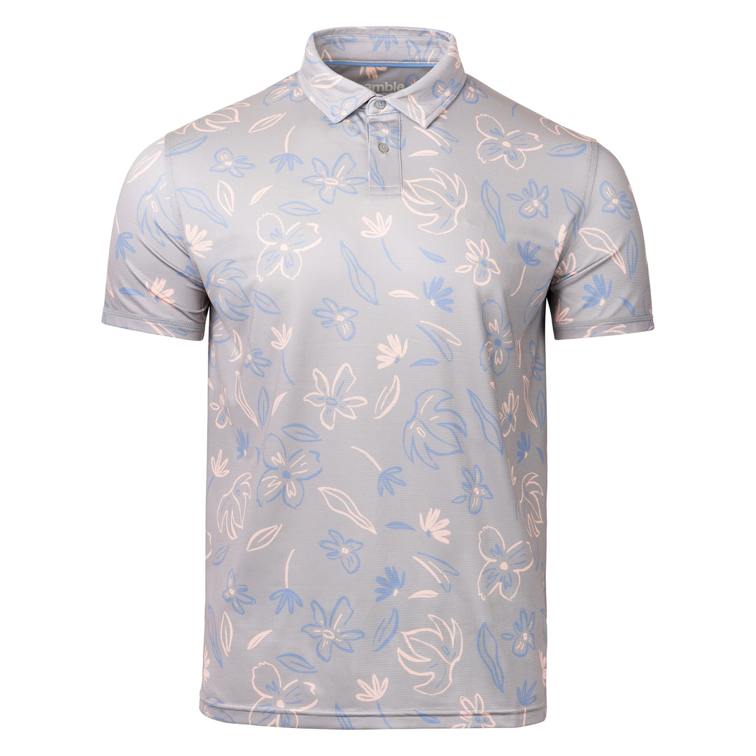 Viewpoint Print Polo Leafy