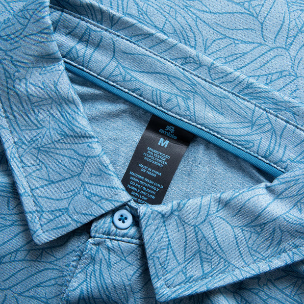 Viewpoint Birdseye Mesh Print Polo Floral